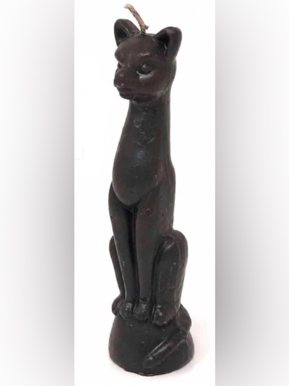 HALLOWEEN CANDLE Black Unscented Cat Statue Candle - Home Art
